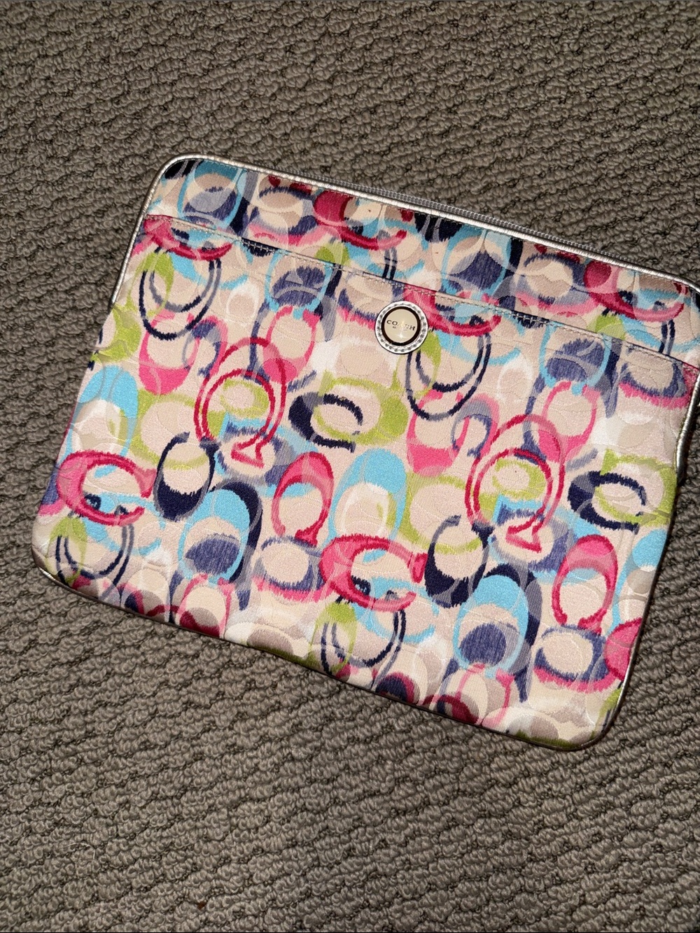 Coach Poppy Multicolor Logo Tech/iPad Case